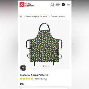 hedley & bennett Essentials Apron - Garden Lemons